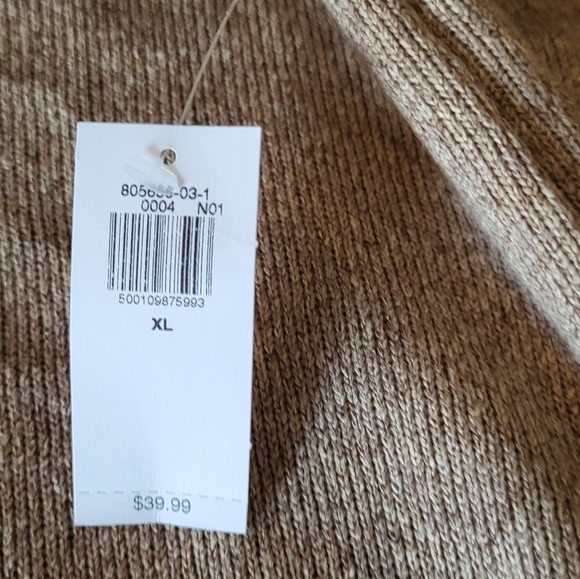 NEW Old Navy Men's Beige Sweater with Zipper - Picture 4 of 5